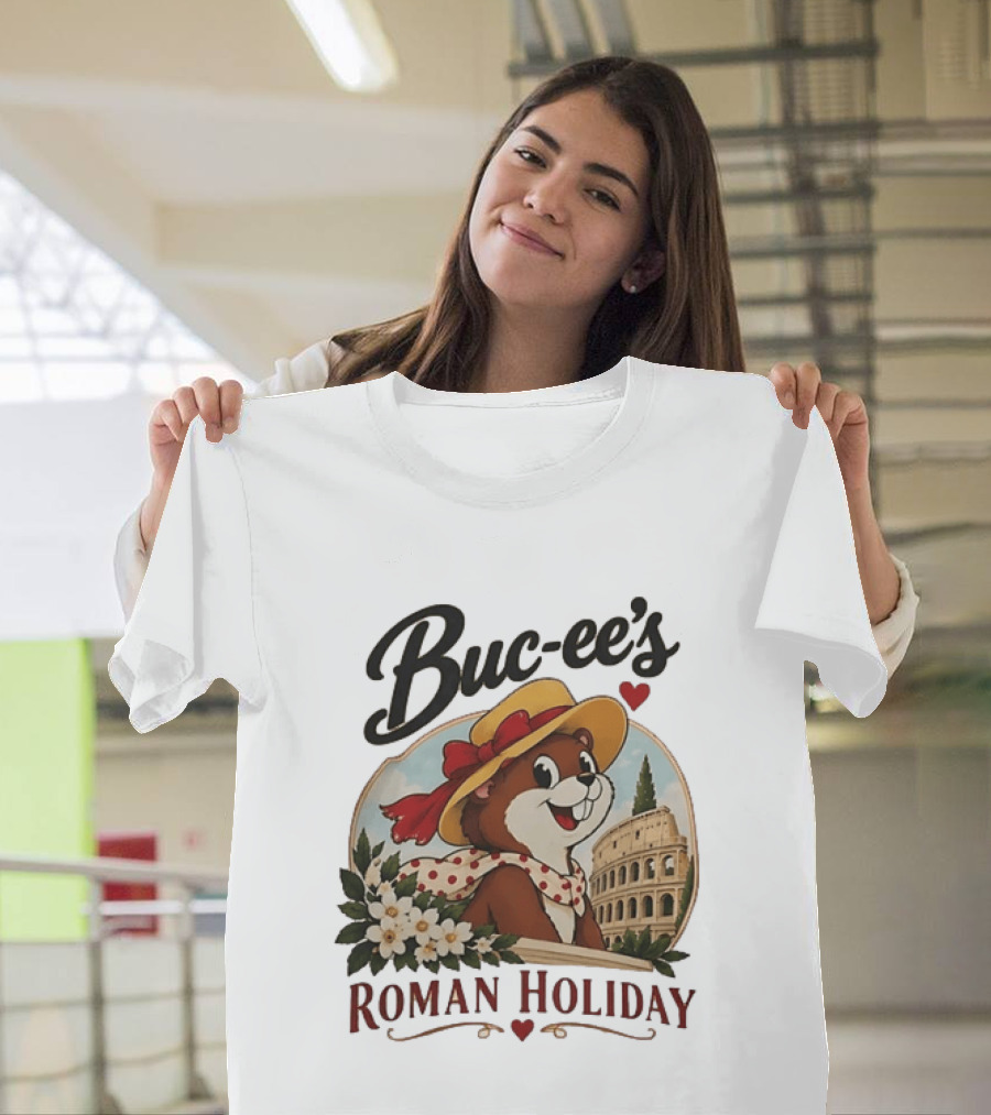 Buc Ee's Roman Holiday Travel Far Good Snacks Colosseum Adventure T-Shirt