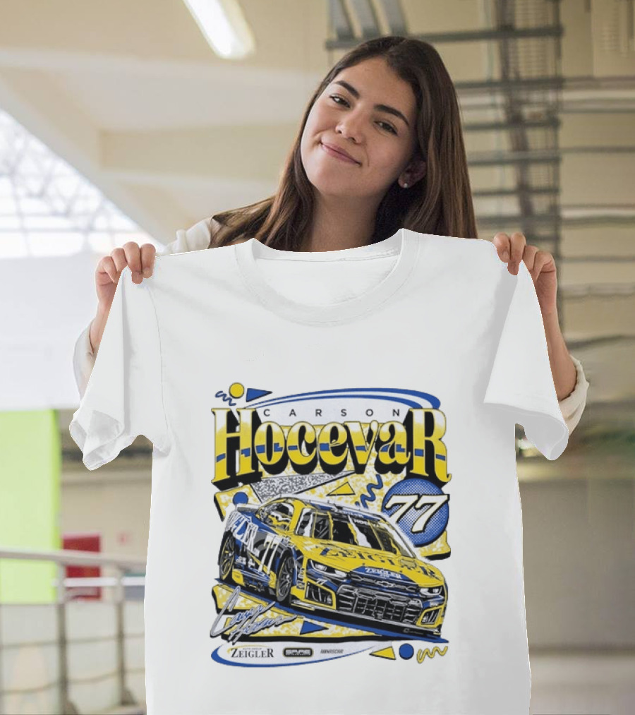 Carson Hocevar 77 NASCAR Spire Motorsports Zeigler Chevrolet Camaro Racing T-Shirt