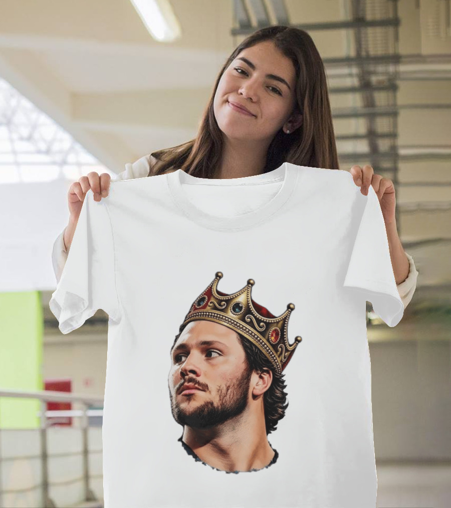Josh Allen Buffalo Bills King Crown Football T-Shirt