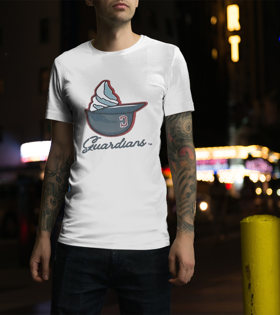 Cleveland Guardians Ice Cream Helmet C Hat Guardians T-Shirt