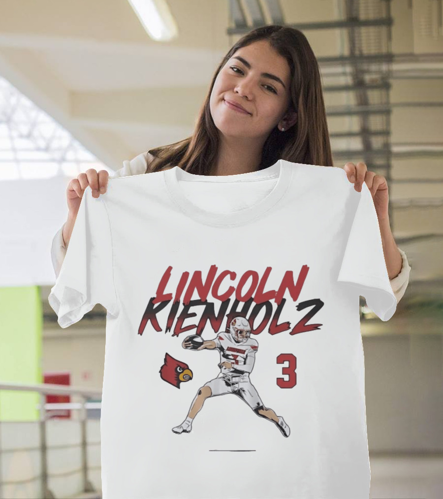 Lincoln Kienholz Louisville Cardinals Football Number 3 Player T-Shirt