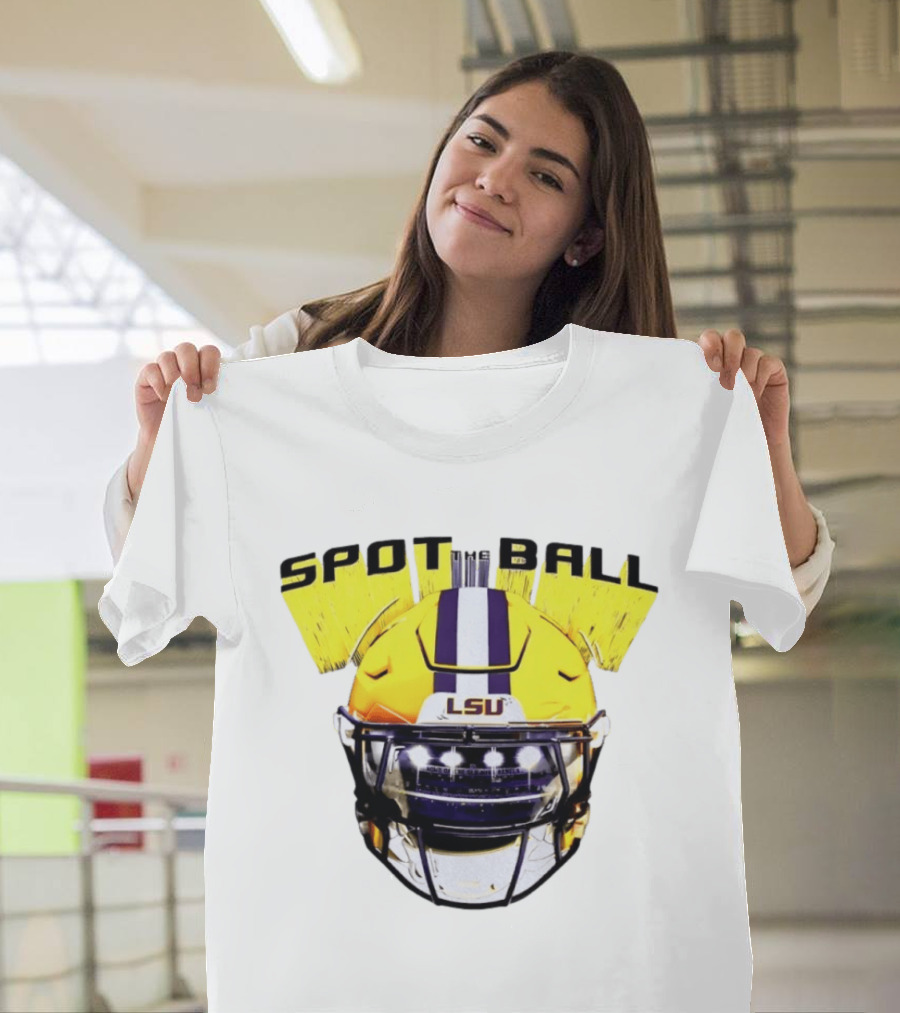 LSU Tigers Spot The Ball 2026 Football Helmet T-Shirt