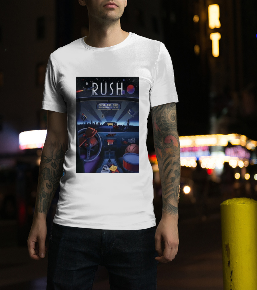 Rush Fifty Tour Cleveland Ohio Rocket Arena September 17 & 19 2026 T-Shirt