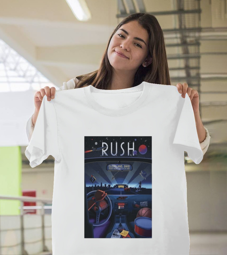 Rush Fifty Tour Cleveland Ohio Rocket Arena September 17 & 19 2026 T-Shirt