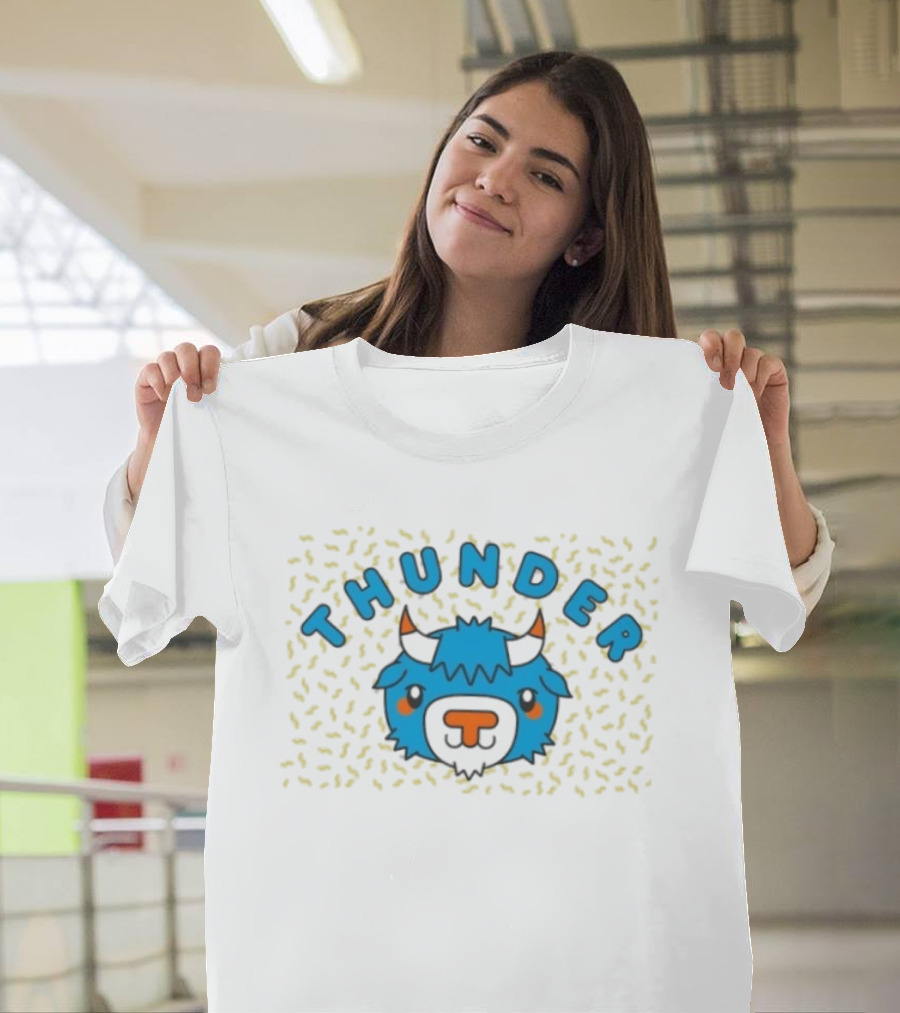 Oklahoma City Thunder Cartoon Rumble The Bison T-Shirt