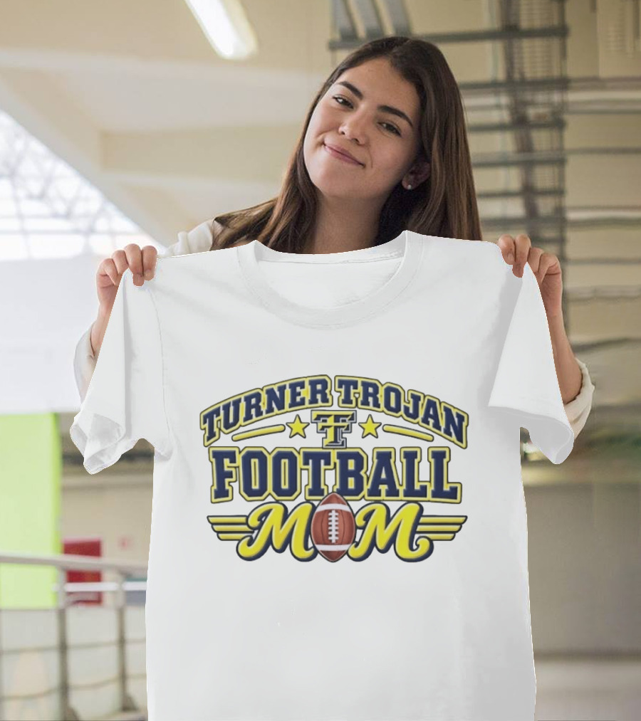Turner Trojan Football Mom Team Spirit Game Day TT T-Shirt