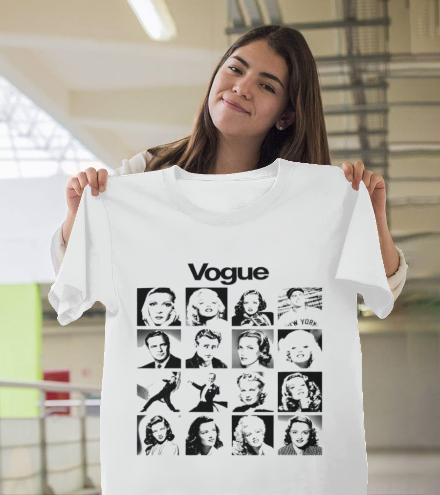 Vogue Marilyn Monroe James Dean Marlon Brando Icons Of Hollywood T-Shirt