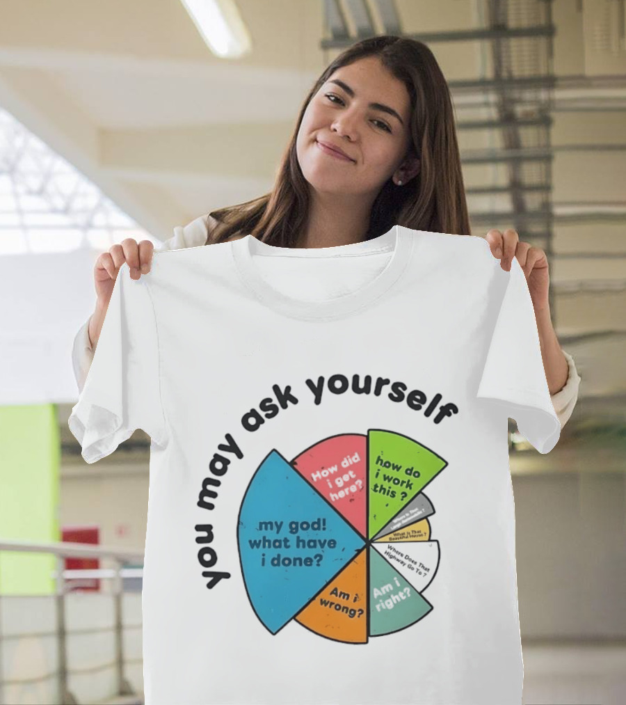 You May Ask Yourself My God What Have I Done How Do I Work This Pie Chart T-Shirt
