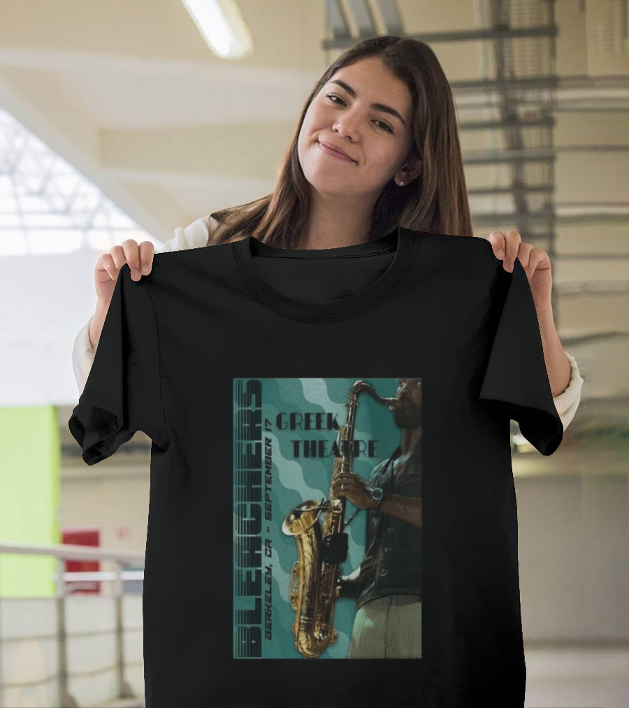 Bleachers Berkeley September 17 Greek Theatre Saxophone Player T-Shirt
