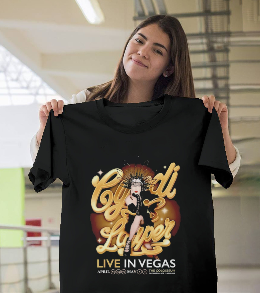 Cyndi Lauper Live In Vegas April May The Colosseum Caesars Palace T-Shirt