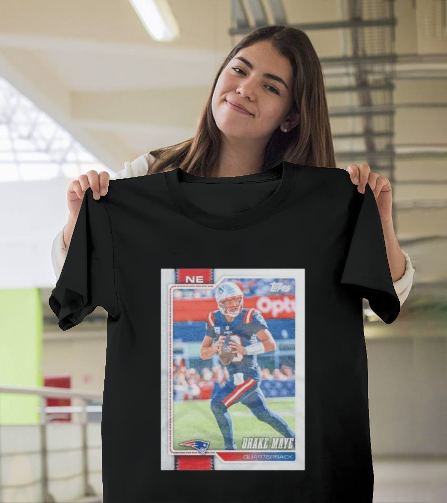 New England Patriots Drake Maye 2026 Topps Quarterback Football Card T-Shirt