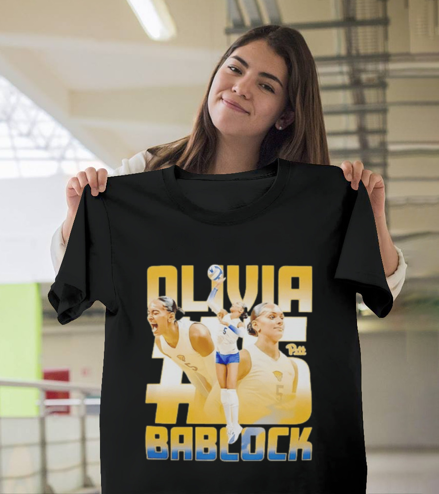 Olivia Bablock Pitt Panthers Volleyball Number 5 T-Shirt