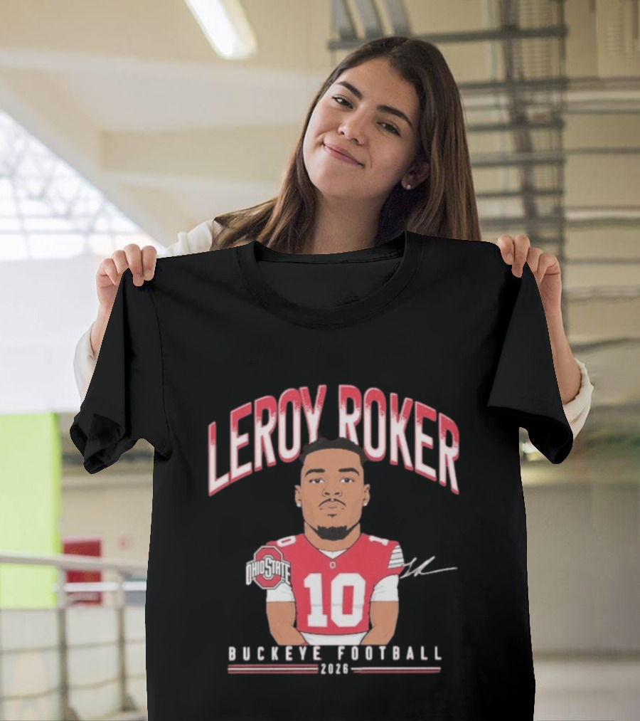 Leroy Roker Ohio State Buckeye Football 2026 Caricature T-Shirt