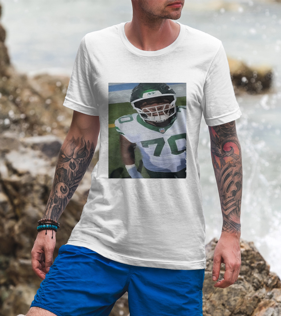 New York Jets Number 70 Football Player NFL Jersey T-Shirt