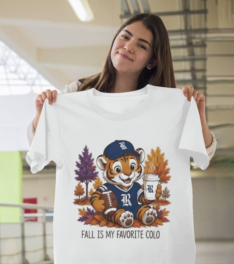 R Tiger Football Fall Is My Favorite Color Autumn Leaves T-Shirt