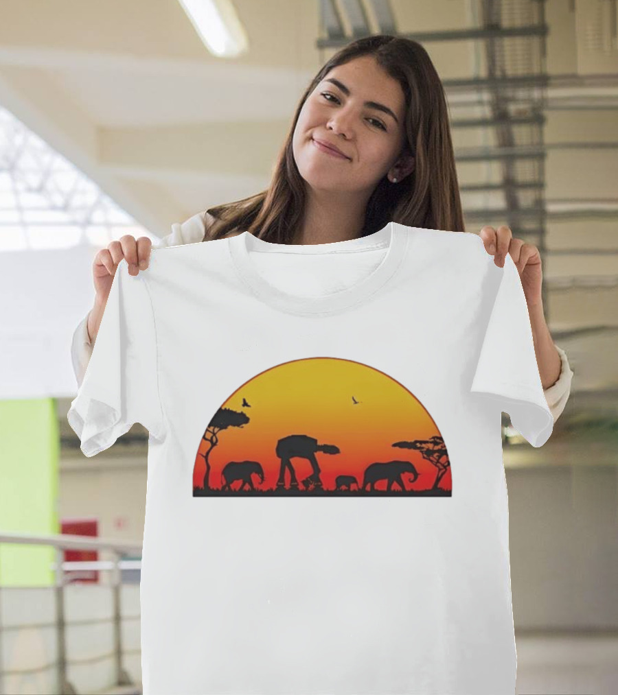 Star Wars AT AT Walker African Savanna Sunset T-Shirt