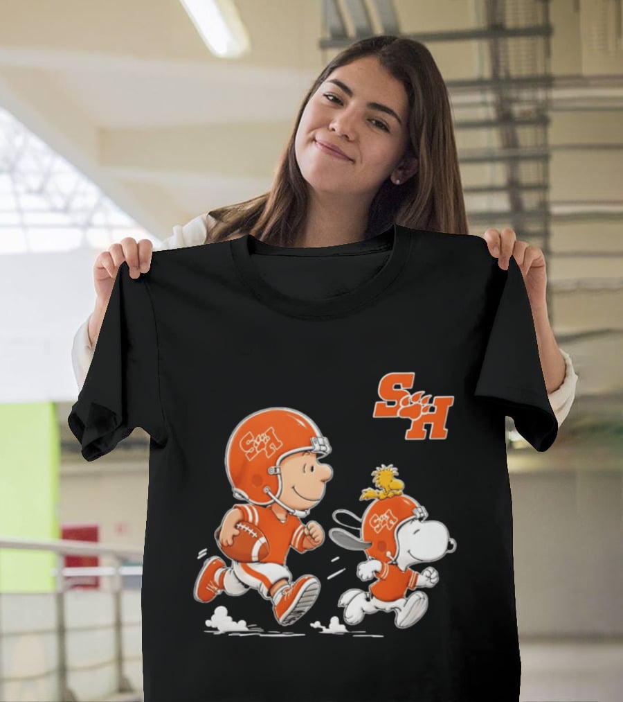 Charlie Brown And Snoopy Sam Houston Bearkats Football 2026 T-Shirt