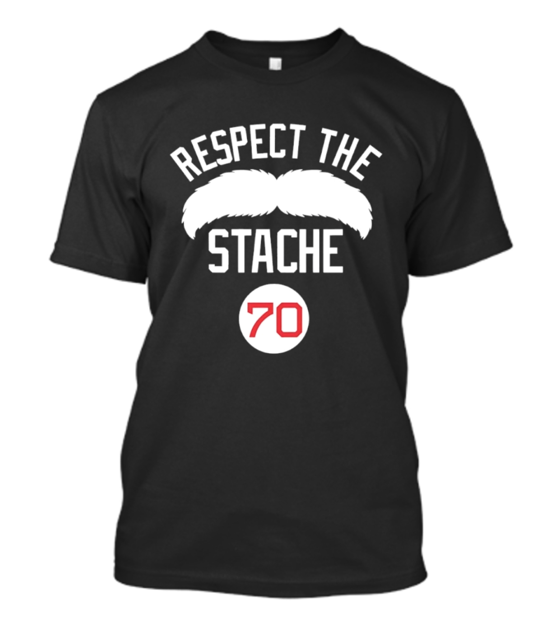 Respect The Stache 70 Mustache Sports Fan T-Shirt