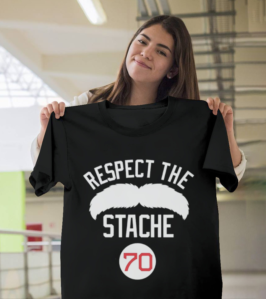 Respect The Stache 70 Mustache Sports Fan T-Shirt