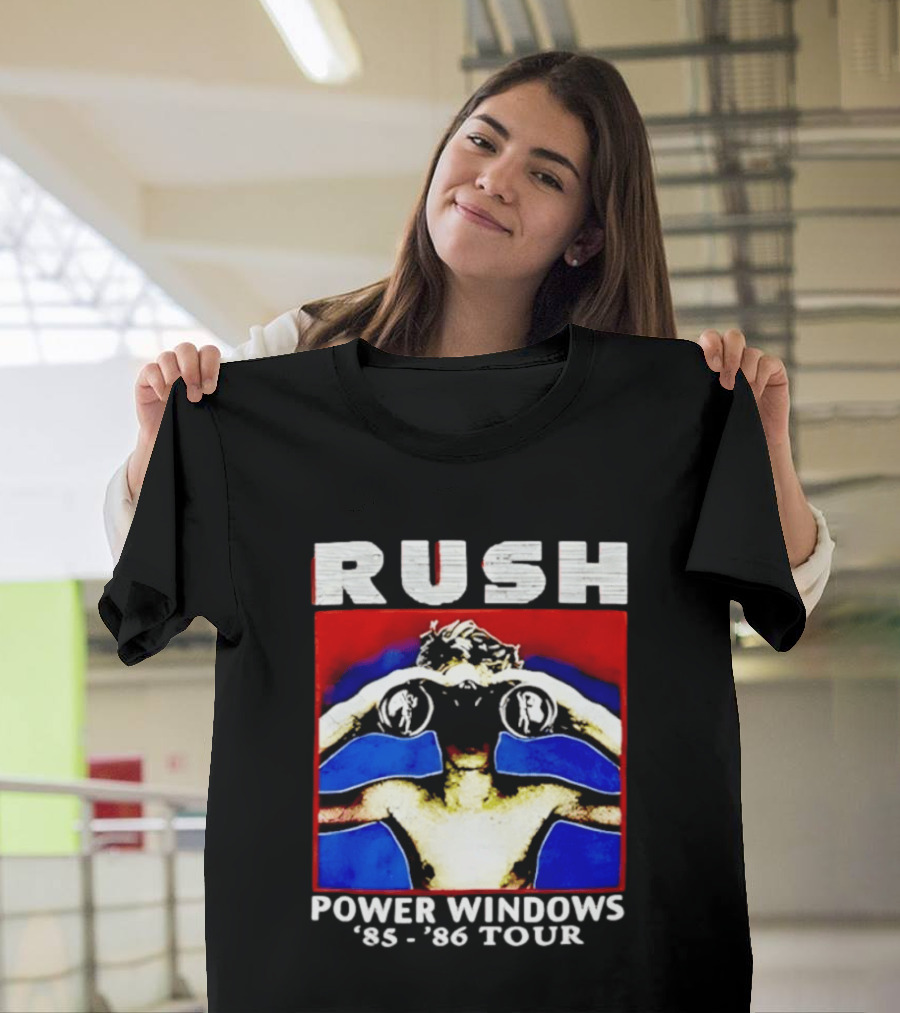 Rush Power Windows 85 86 Tour Rock Music Iconic Binoculars T-Shirt