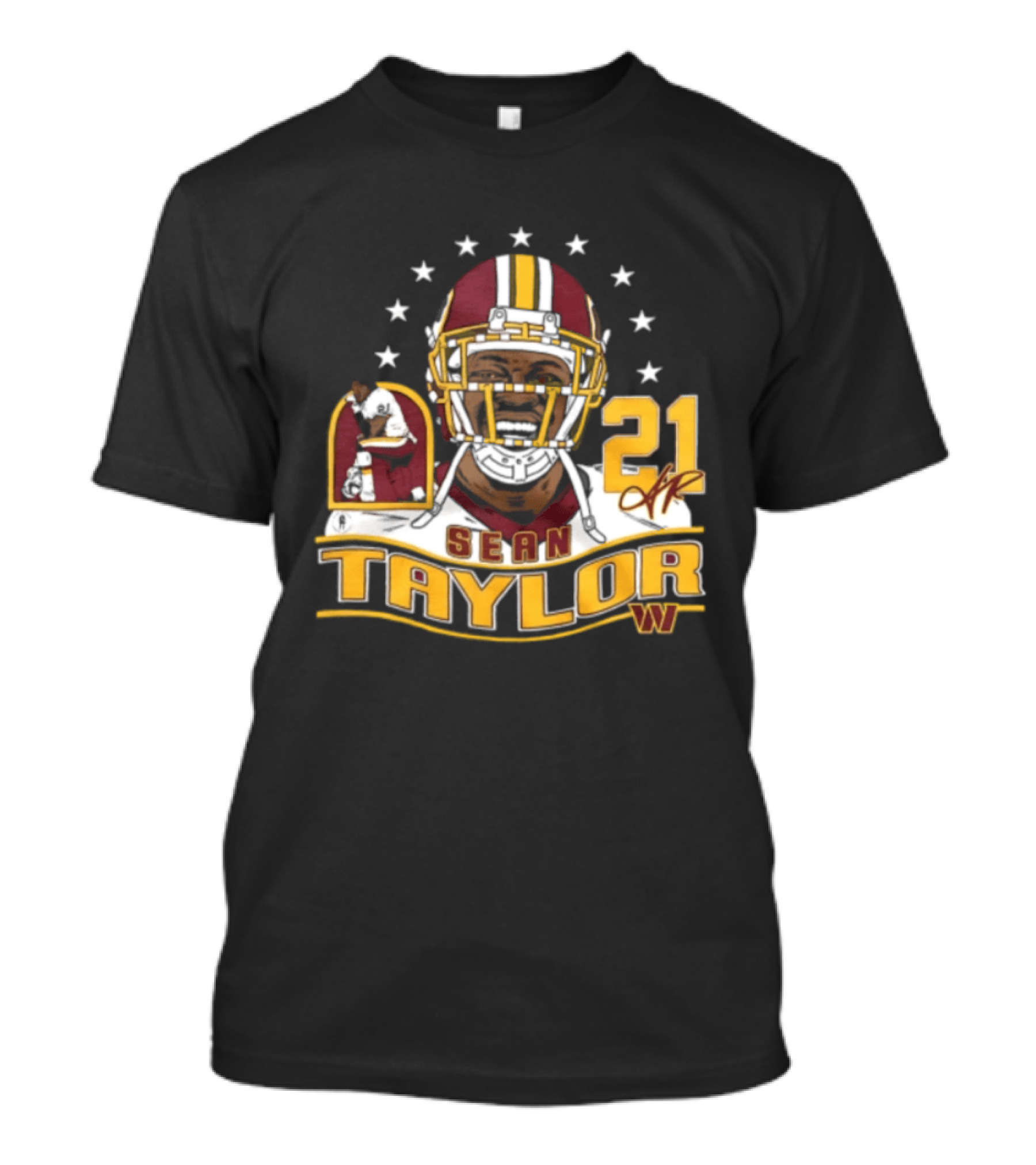Sean Taylor Washington Commanders Player Helmet Stars 21 Signature T-Shirt