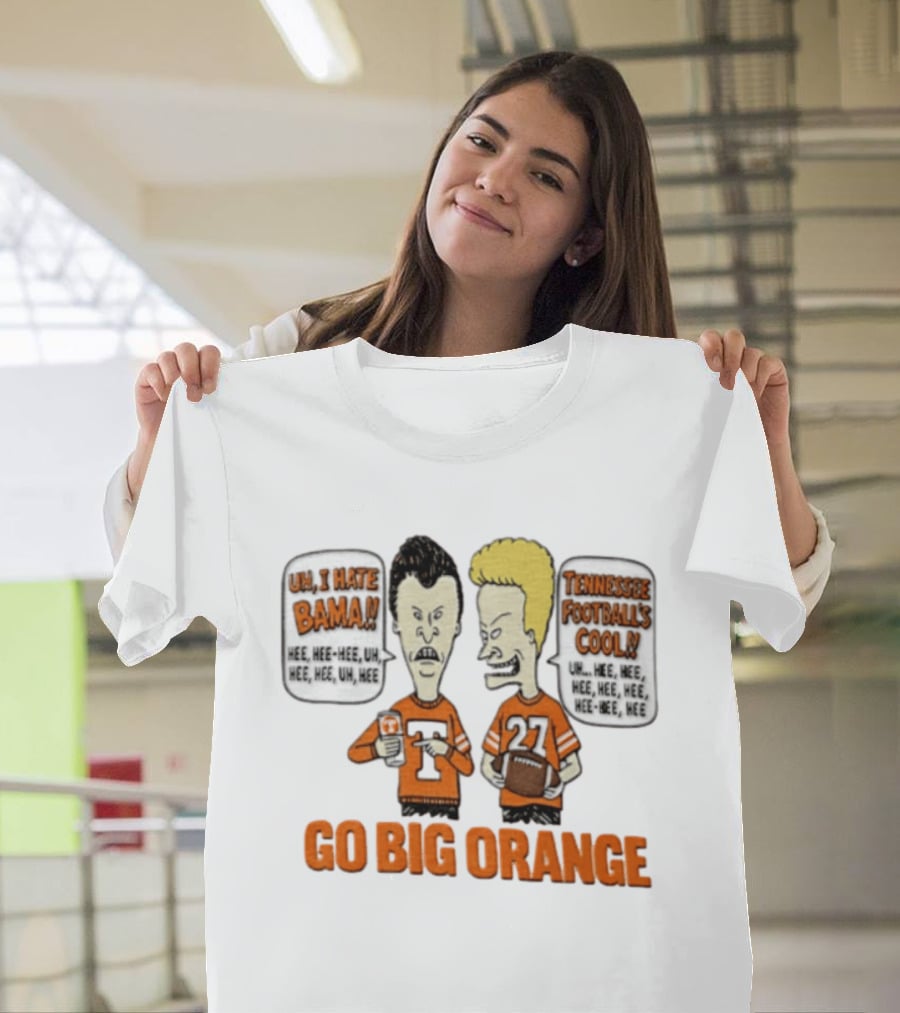 Go Big Orange Beavis And Butt Head Tennessee Volunteers Football T-Shirt