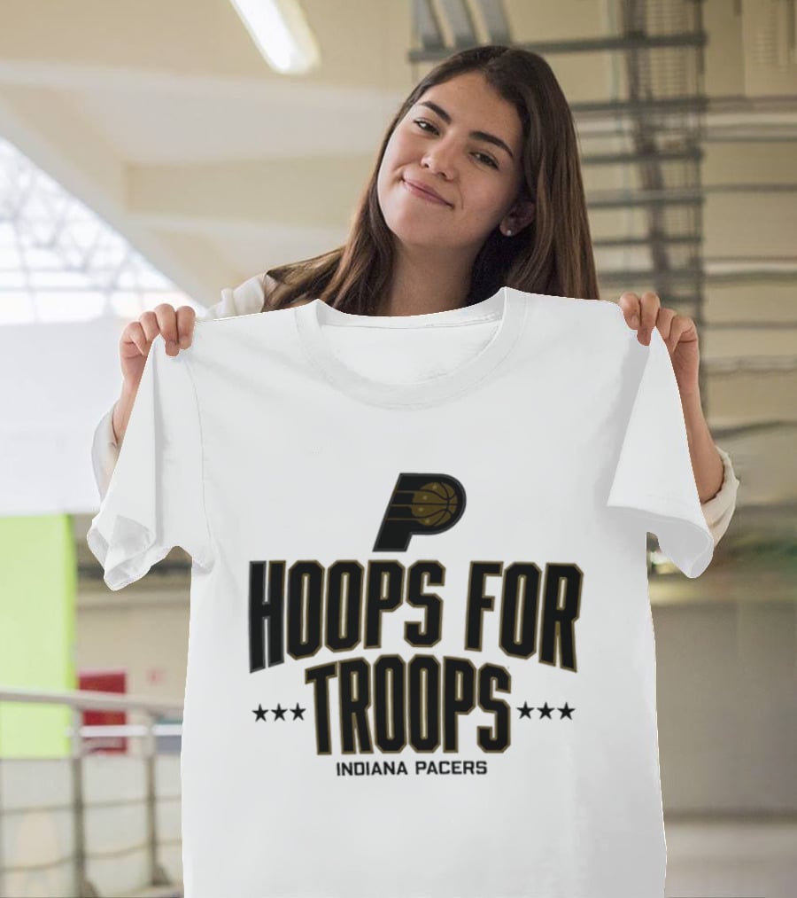 Indiana Pacers Hoops For Troops NBA 2025 T-Shirt