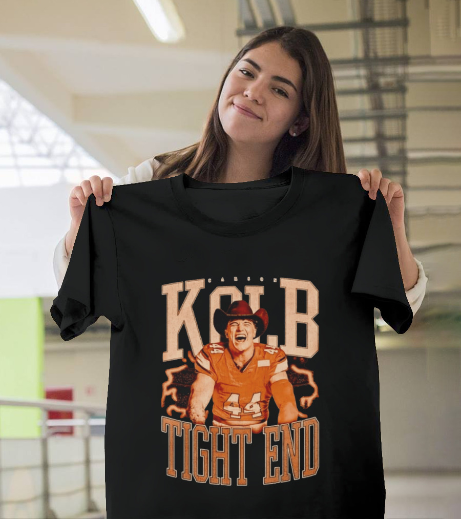 Carson Kolb 44 Cowboy Hat Football Player Tight End T-Shirt