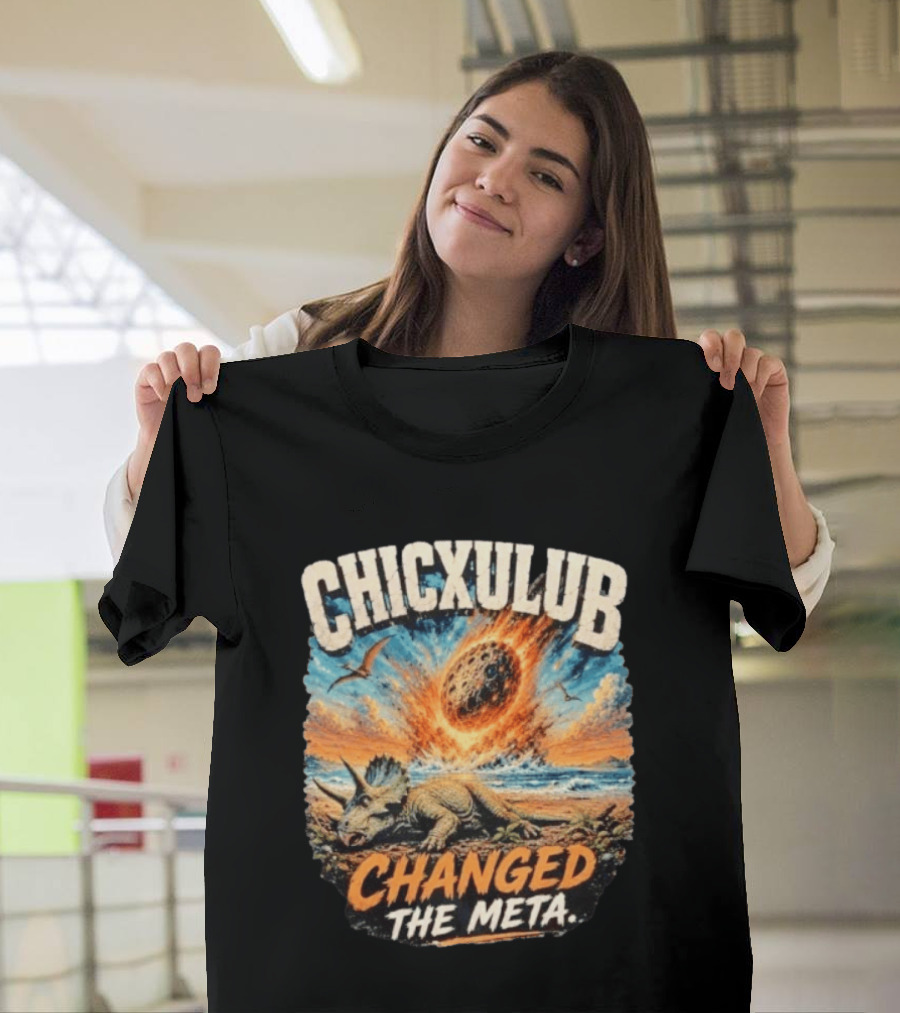 Chicxulub Asteroid Impact Dinosaur Triceratops Extinction Event T-Shirt