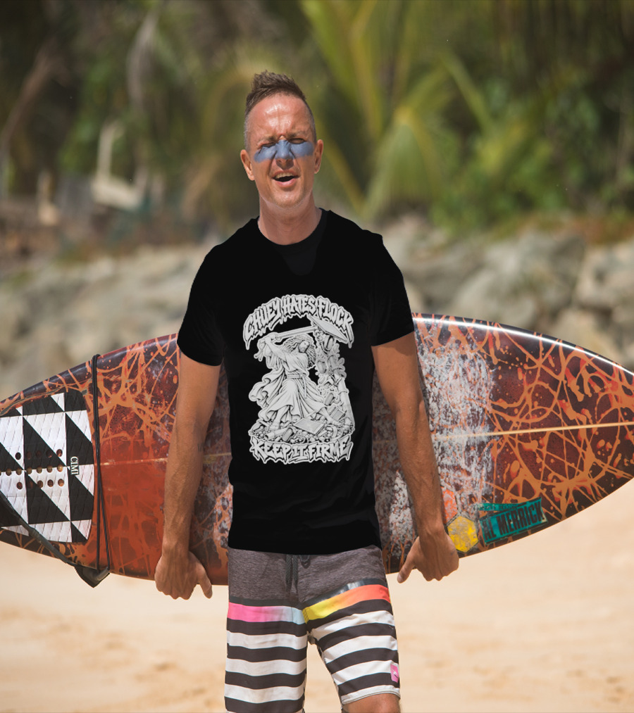 Chuey Hates Flock Keep It Firme Jesus With Sledgehammer T-Shirt
