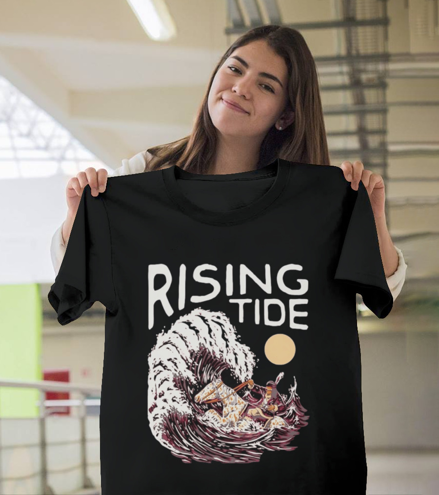 Rising Tide Surfing Horse Wave Native American Old Row T-Shirt
