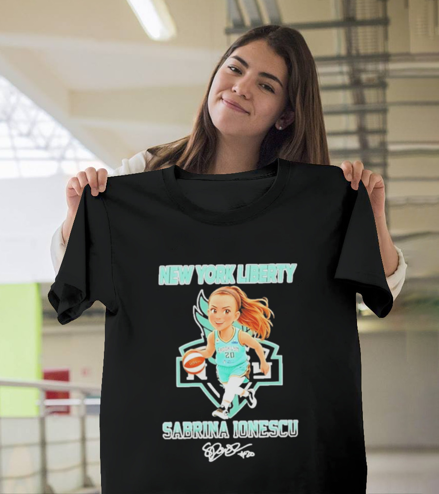Sabrina Ionescu New York Liberty Basketball Cartoon Brooklyn 20 T-Shirt