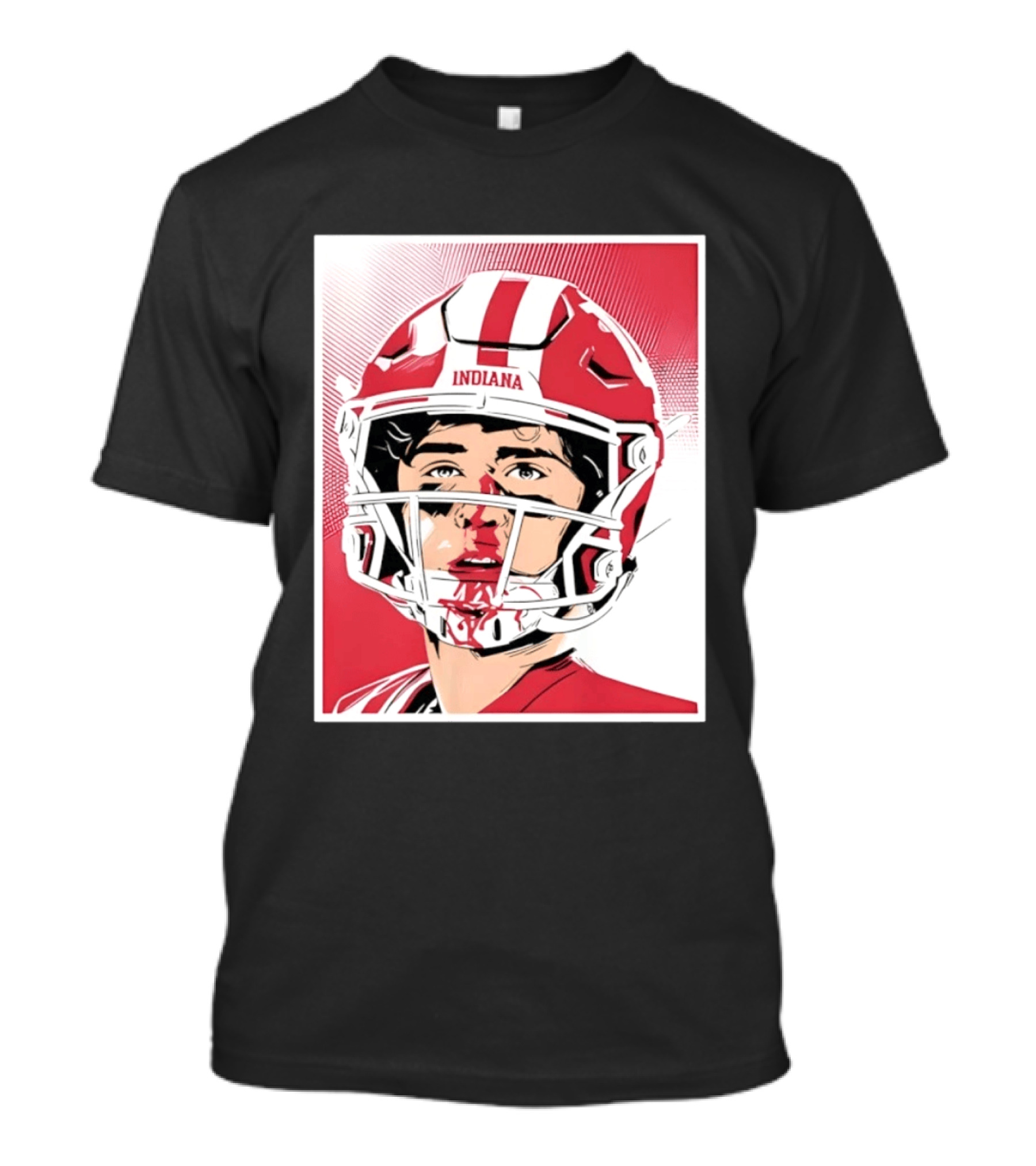 Josh Hoover Indiana Football Bloody Face Helmet T-Shirt