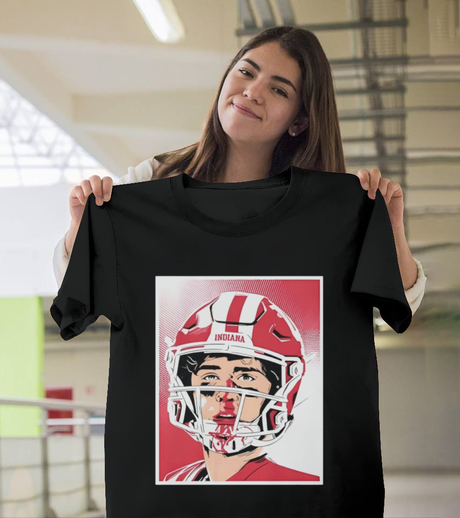 Josh Hoover Indiana Football Bloody Face Helmet T-Shirt