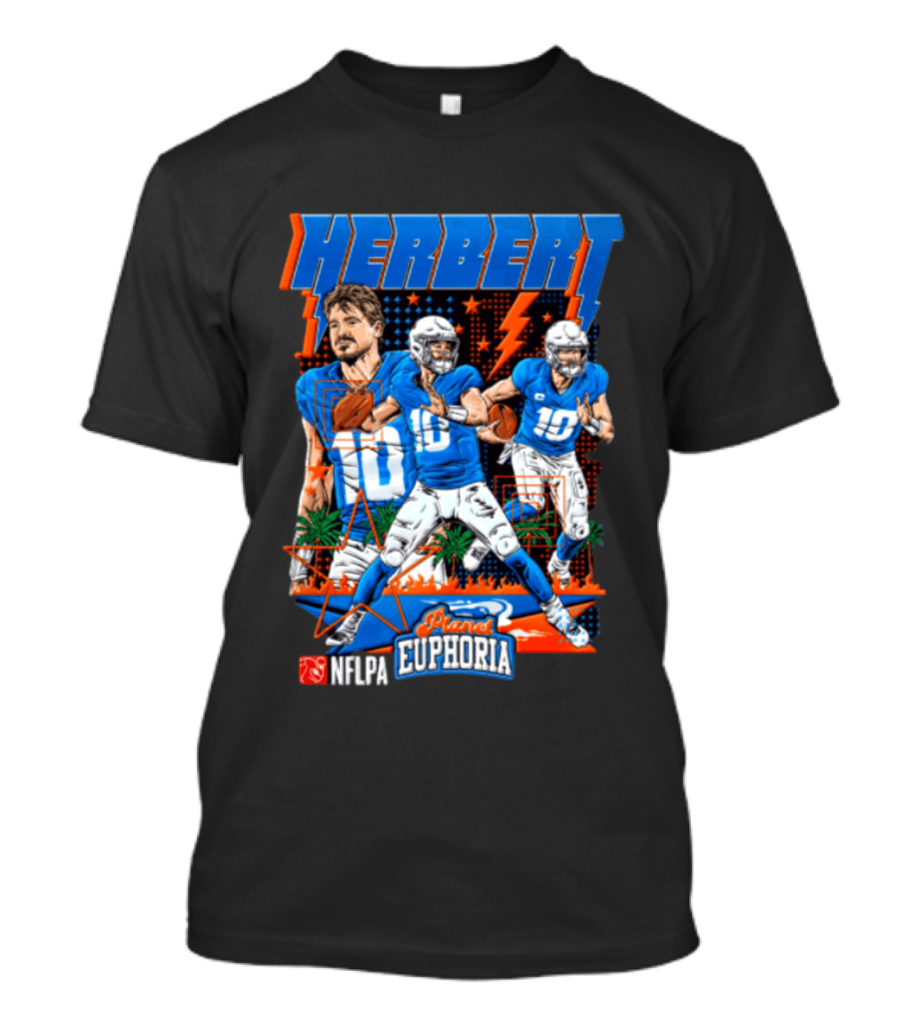 Herbert Player Euphoria NFLPA Limited Edition Lightning Version T-Shirt