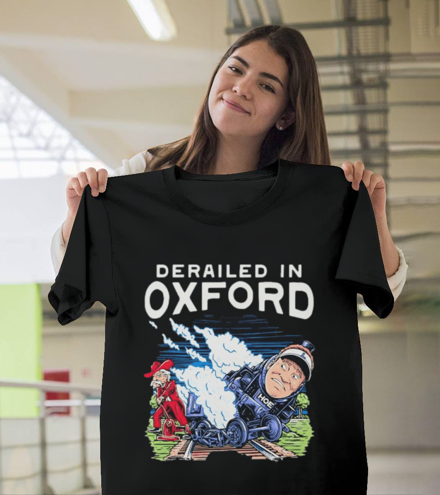 Derailed In Oxford Old Row Ole Miss Lane Kiffin Train T-Shirt