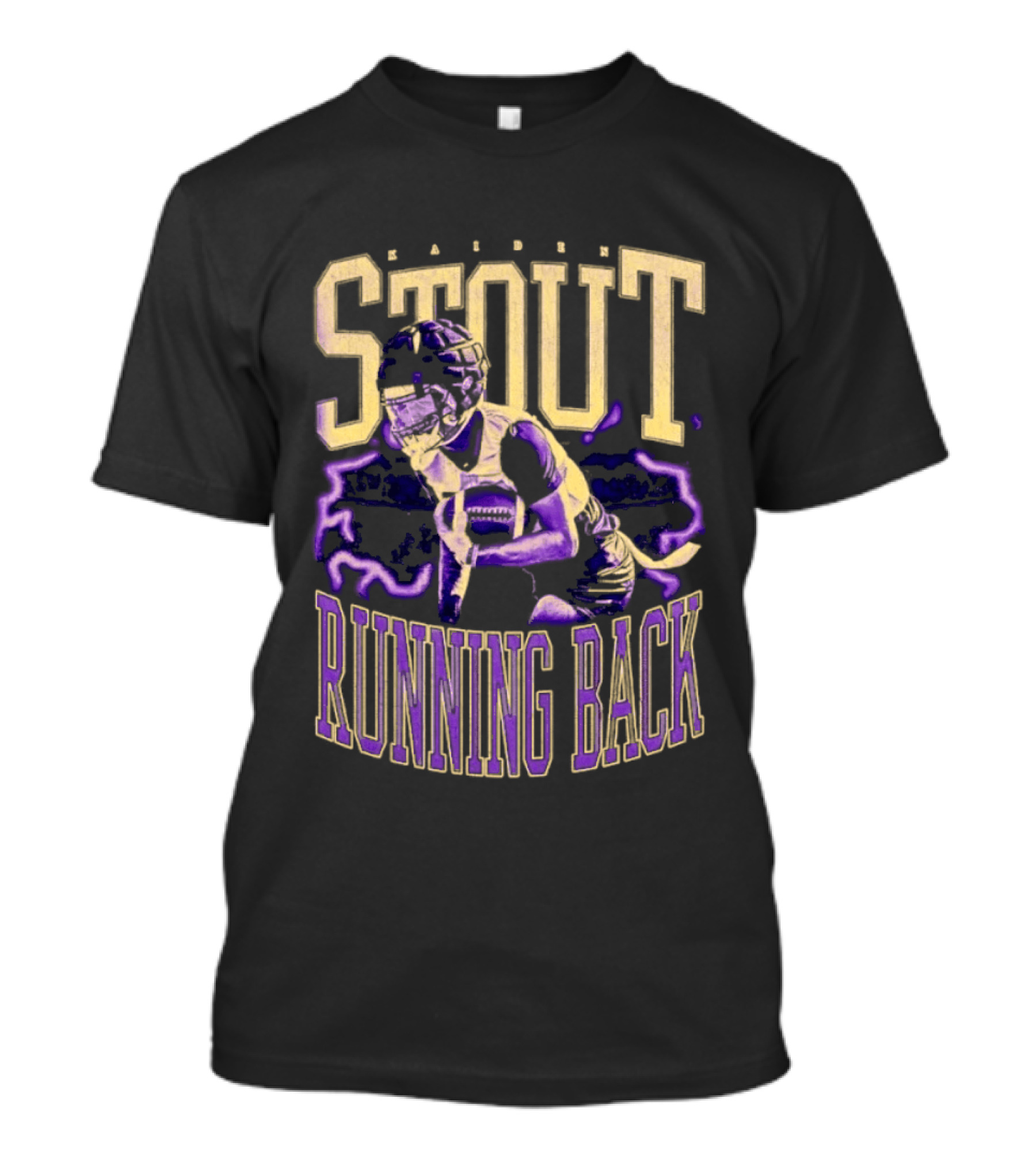 Stout Running Back Football Player T-Shirt