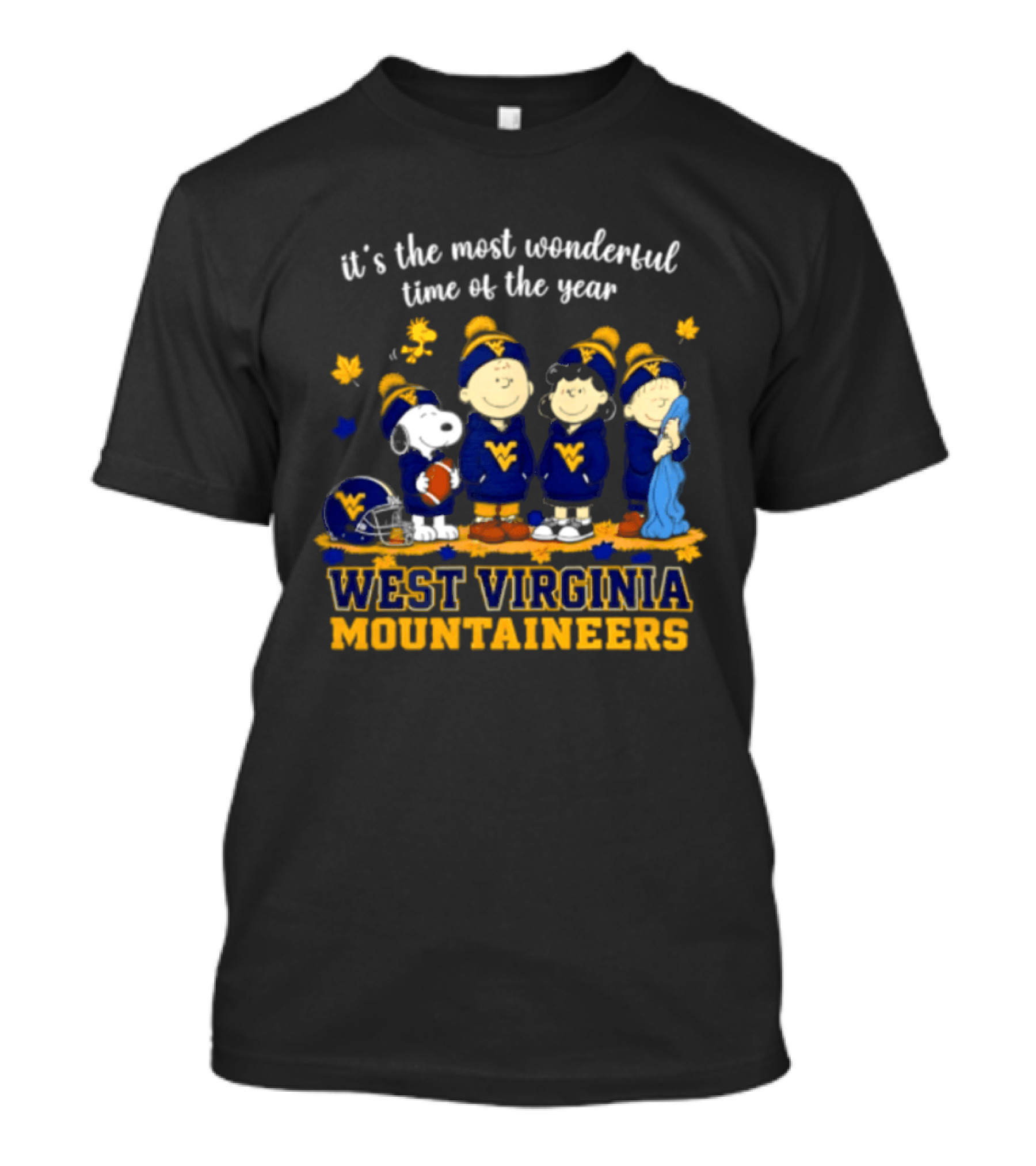 It's The Most Wonderful Time Of The Year Snoopy And Friends West Virginia Mountaineers T-Shirt