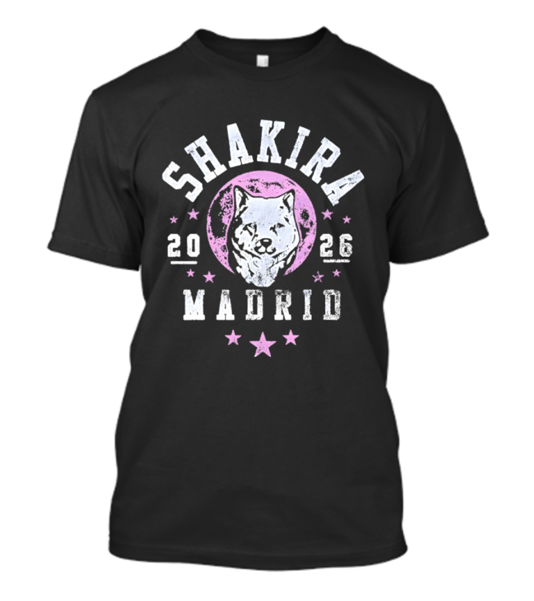 Shakira 2026 Wolf Moon Madrid Distressed T-Shirt