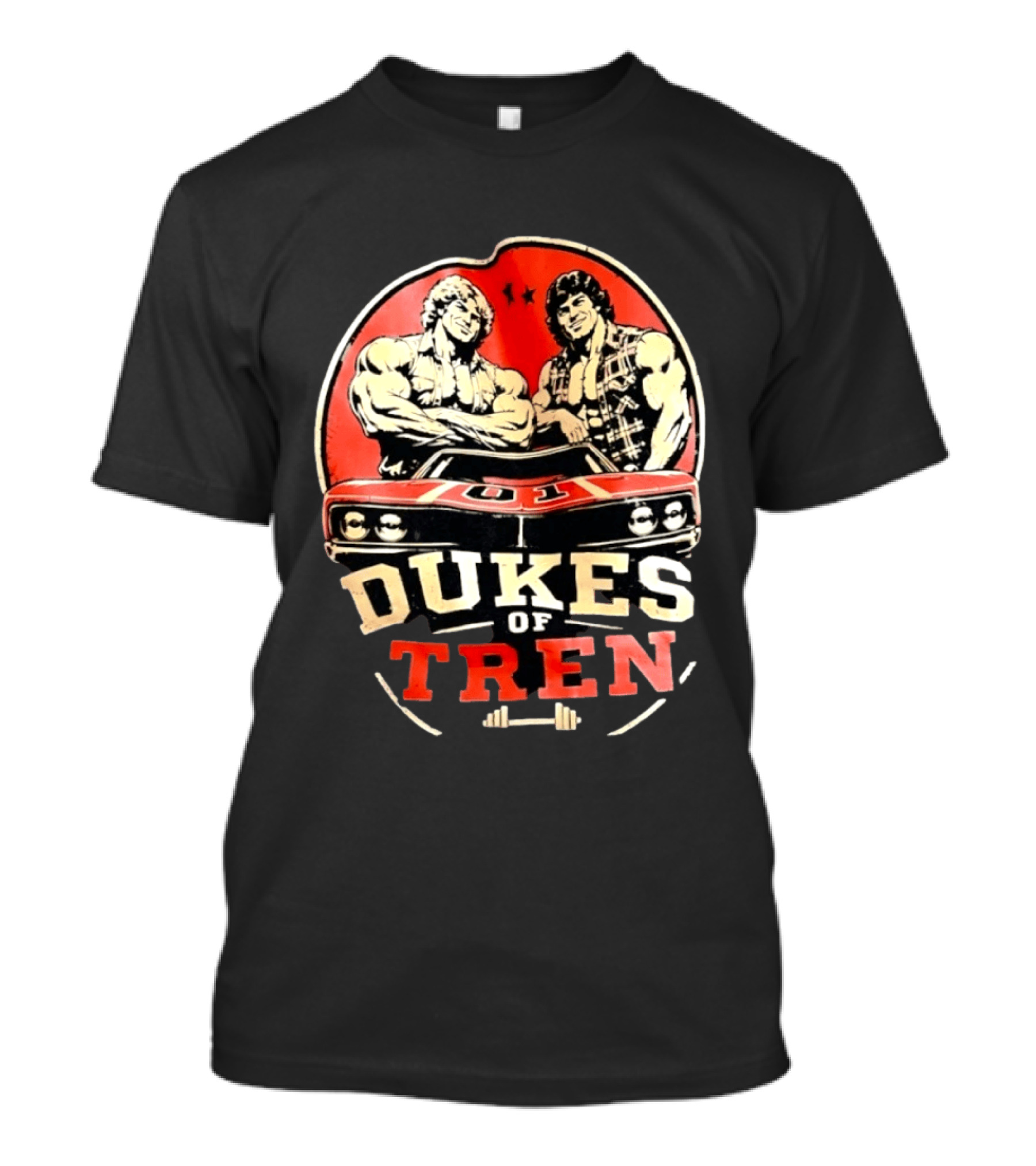 Dukes Of Tren Distressed Muscle Car Bodybuilding Power T-Shirt