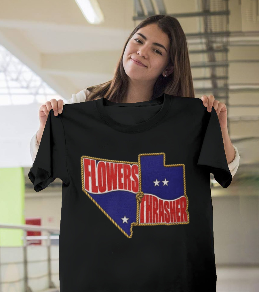 FLOWERS THRASHER Nevada Utah Patch T-Shirt