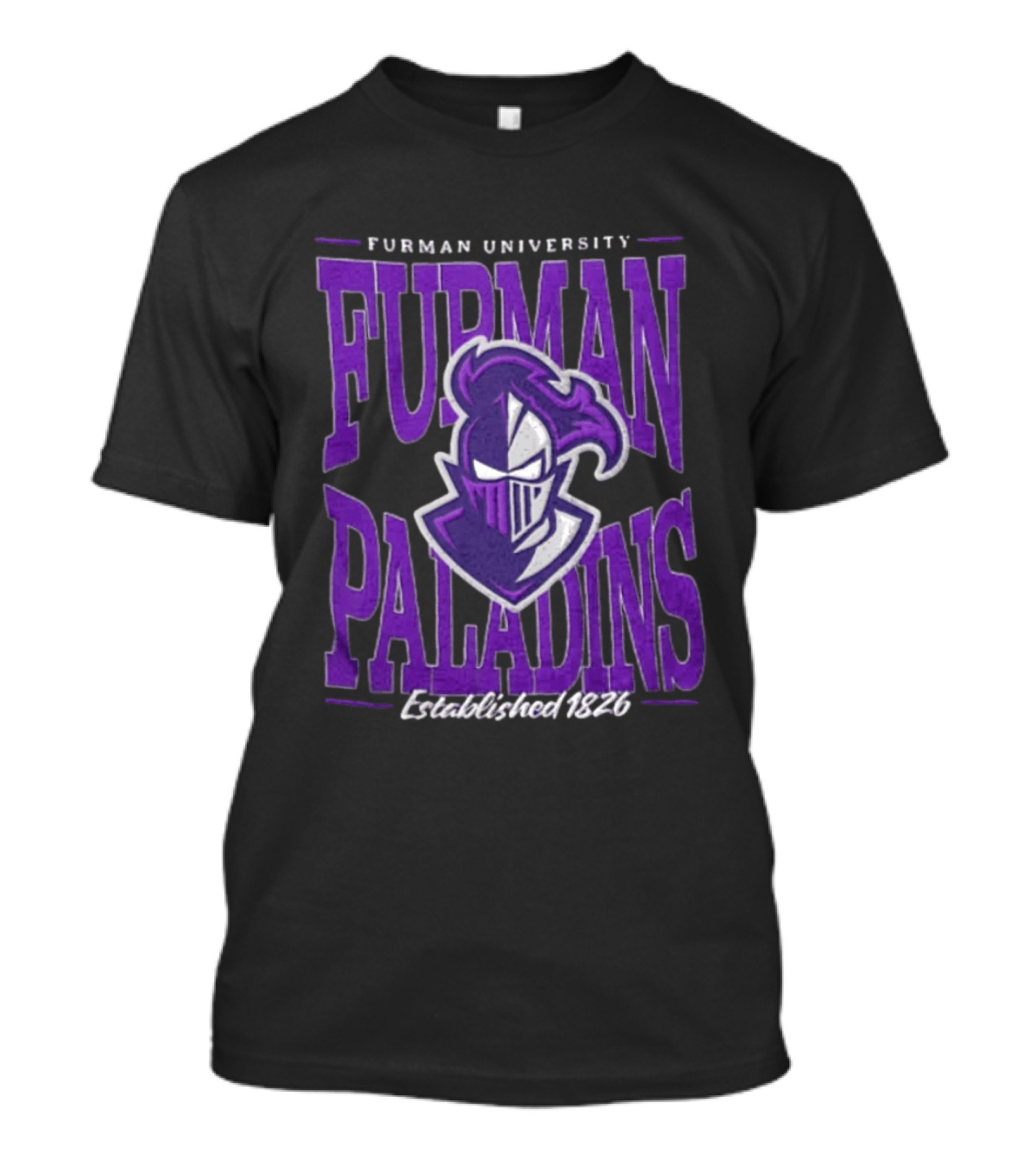Furman University Paladins NCAAF Established 1826 Purple Knight T-Shirt