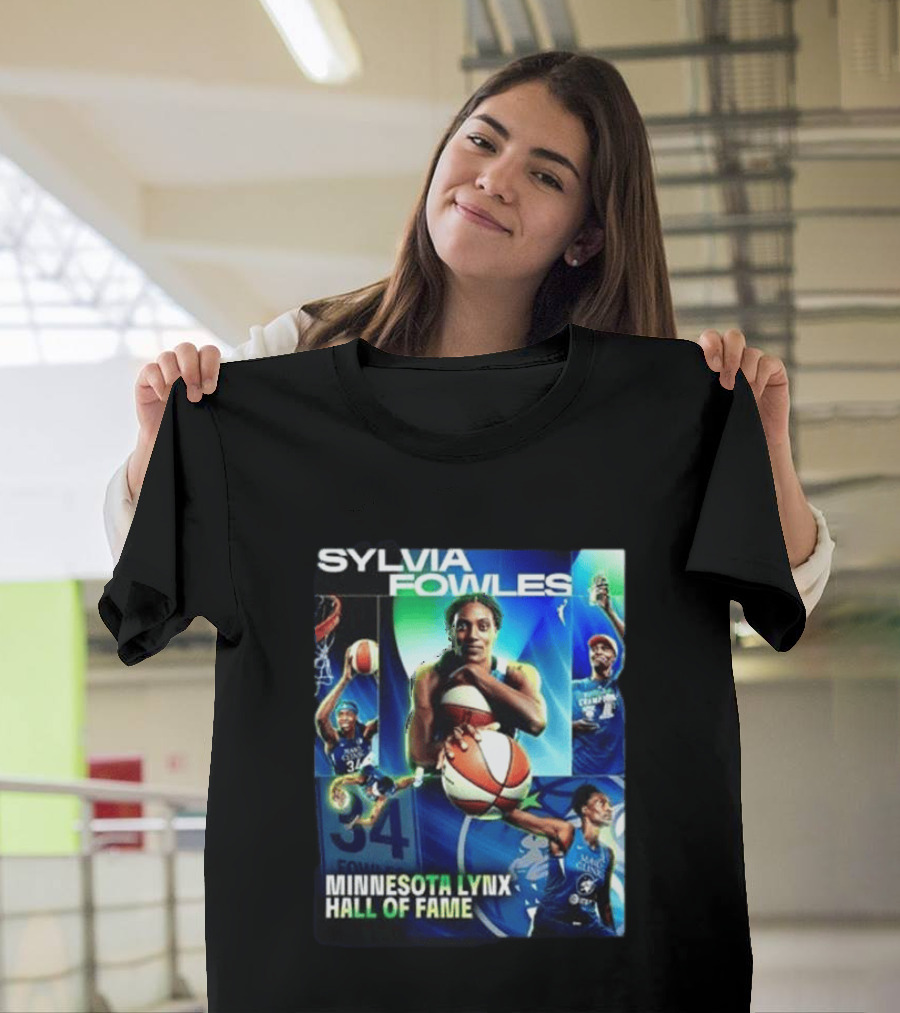 Sylvia Fowles Minnesota Lynx Hall Of Fame Basketball Legend 34 T-Shirt