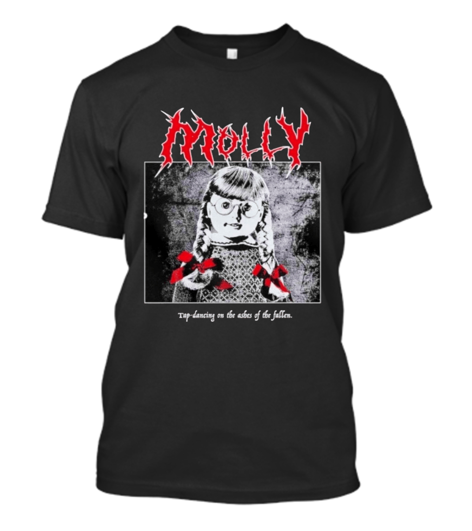 Molly Tap Dancing On The Ashes Of The Fallen Horror Doll Drawing T-Shirt
