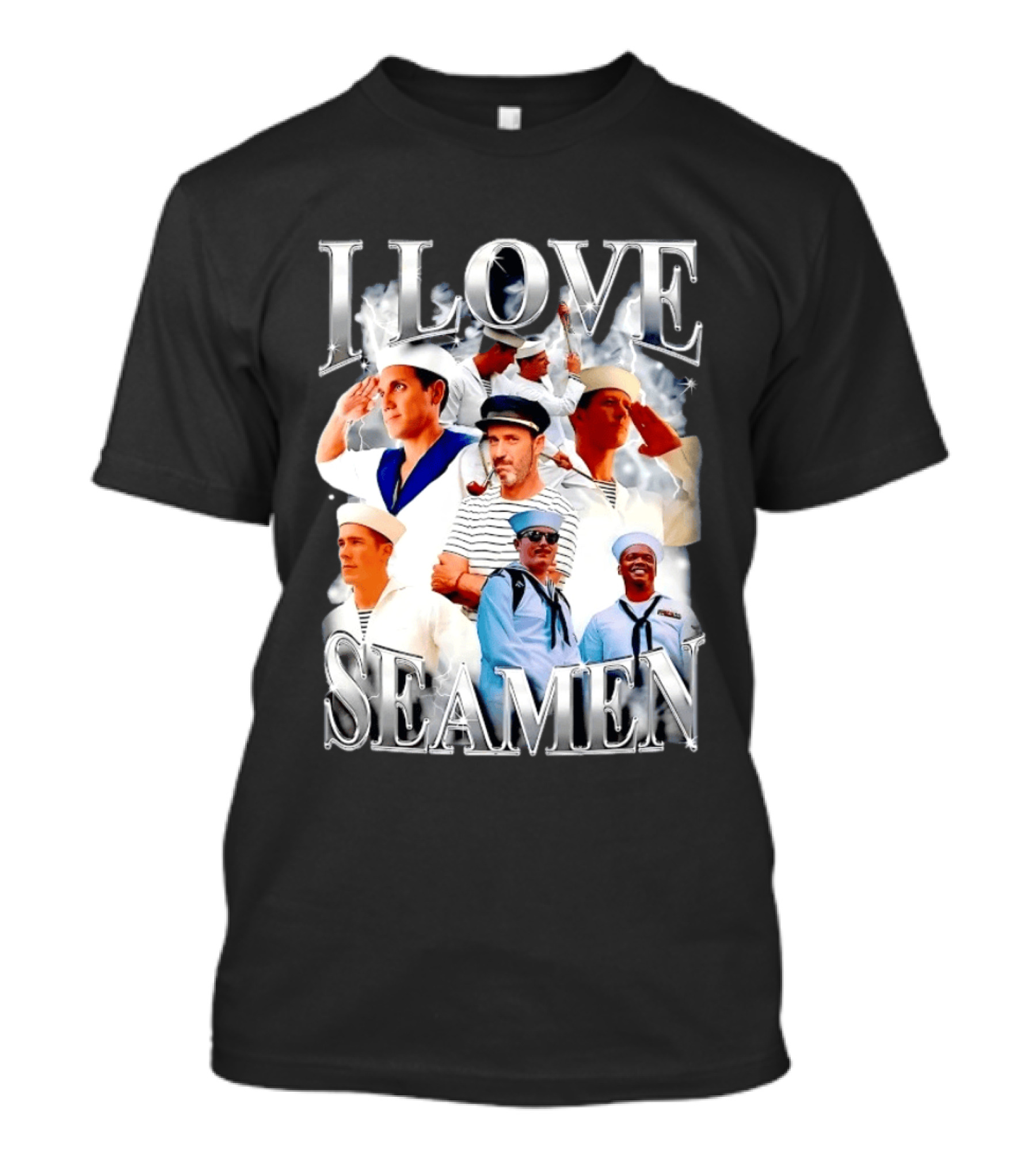 I Love Seamen Sailor Aesthetic Navy Nautical T-Shirt