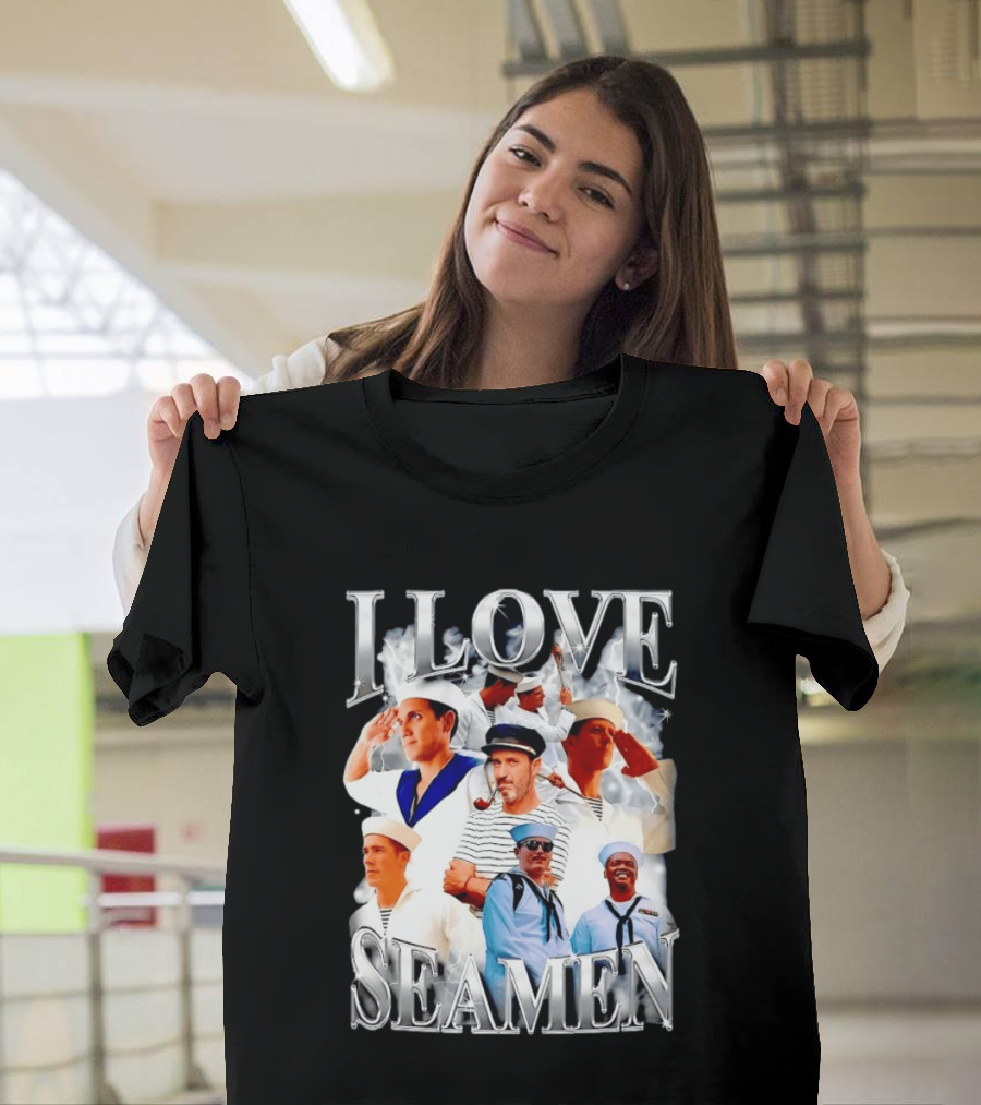 I Love Seamen Sailor Aesthetic Navy Nautical T-Shirt