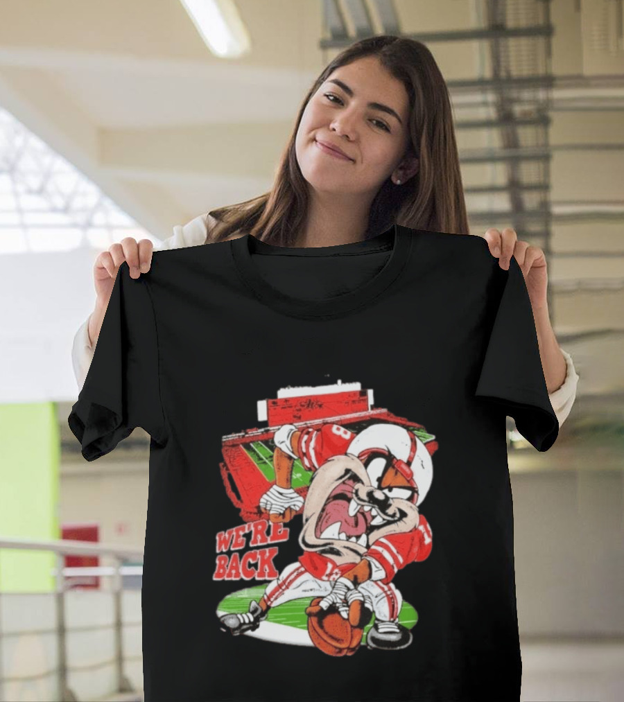 Taz Nebraska Cornhuskers We're Back Memorial Stadium Football T-Shirt