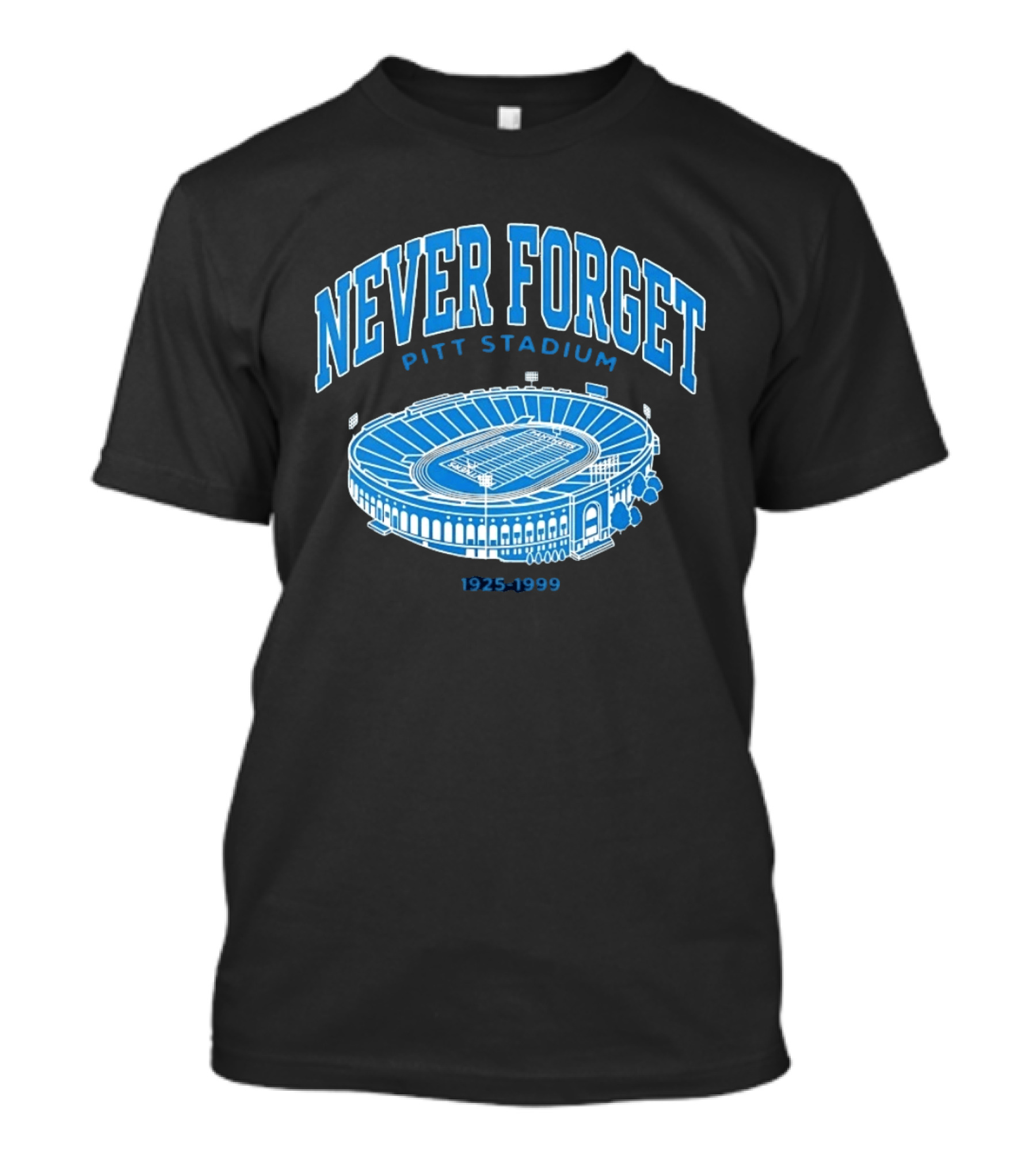 Never Forget Pitt Stadium 1925 1999 University Of Pittsburgh T-Shirt