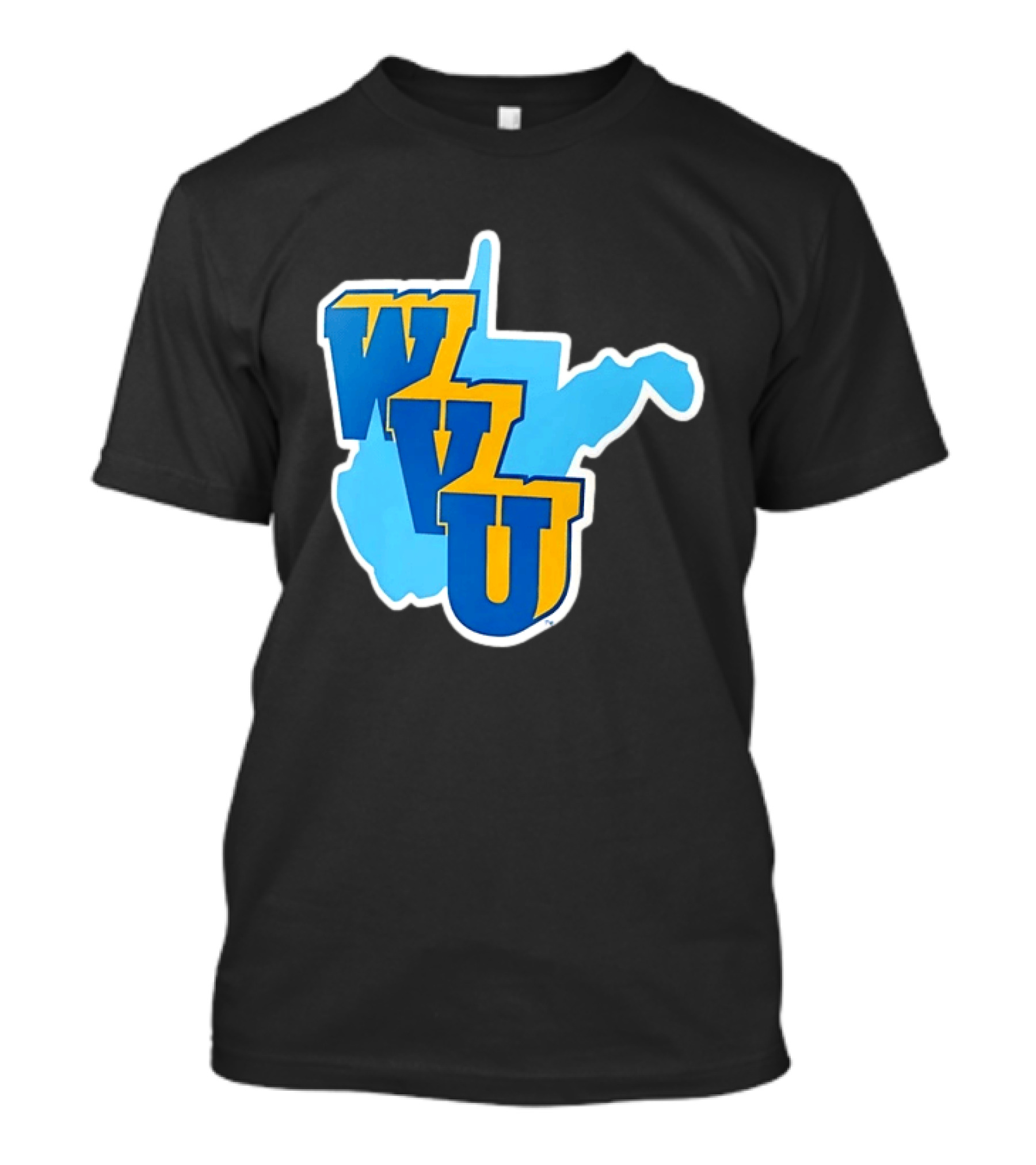 West Virginia Mountaineers WVU State Map T-Shirt