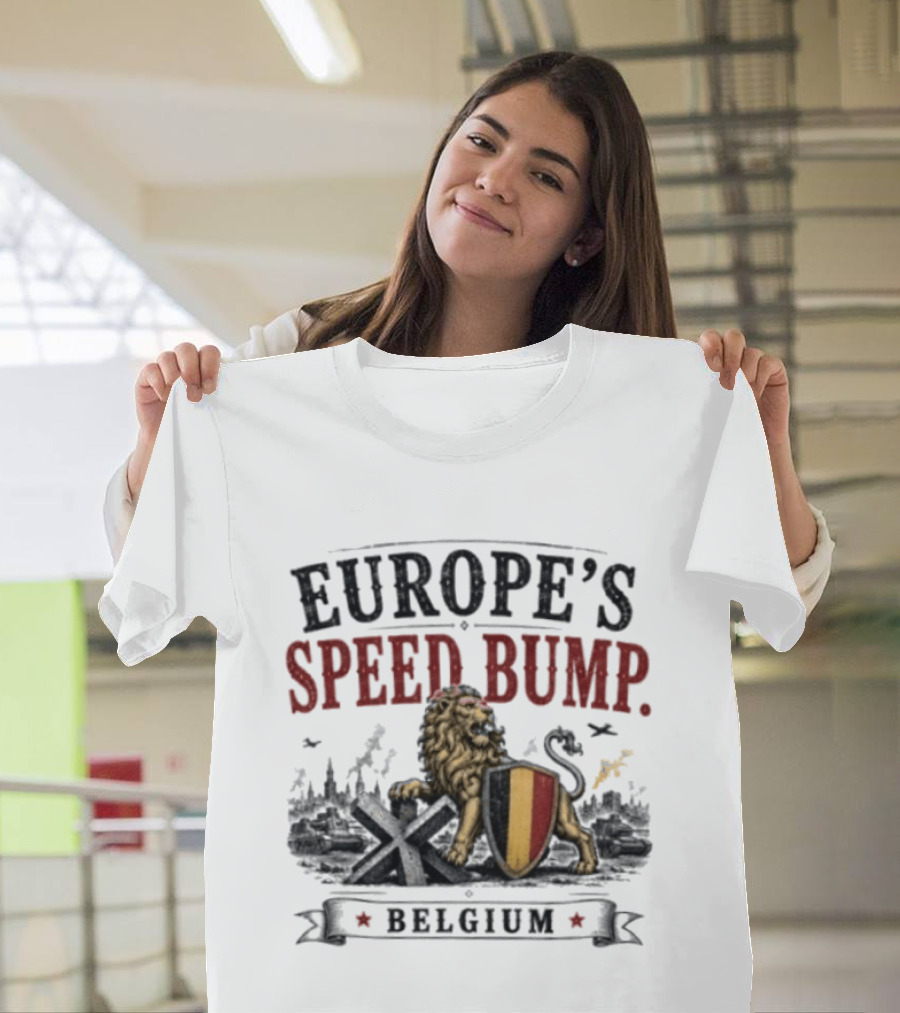 Belgium Europe's Speed Bump Lion Crest T-Shirt